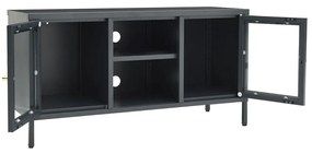 Móvel de TV 105x35x52 cm aço e vidro antracite