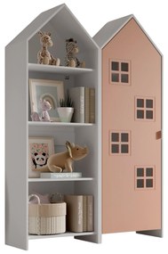 Conjunto 1 armario Guarda Roupa infantil + estante infantil coleção CASAMI Branco e Rosa