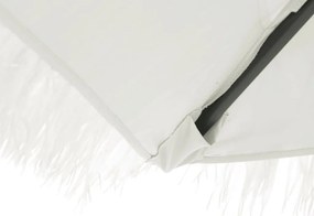 Guarda-sol de jardim com poste de aço 269x269x235 cm branco