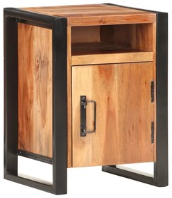 vidaXL Mesa de cabeceira 40x35x55 cm madeira de acácia maciça