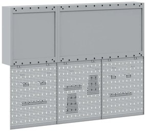 Conjunto de Armário de Ferramentas e Painel de Ferramentas de 5 Peças