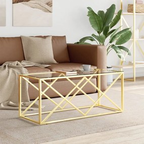 Mesa de Centro Francesca em Dourado - Design Moderno
