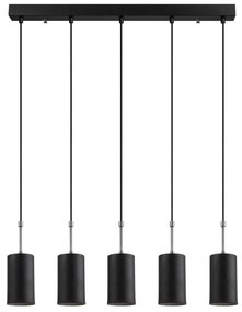 Candeeiro de Teto Kem – Preto Níquel – 79 x 9 cm