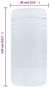 Toalhas de praia 2 pcs 60x135 cm tecido 400 GSM branco