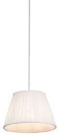 Candeeiro de suspensão retro creme 25 cm - Plisse Retro