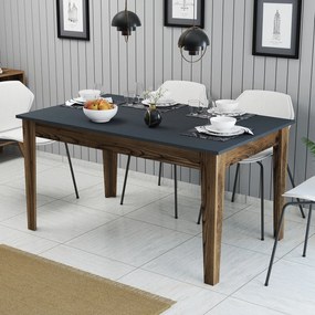 Mesa de Jantar "Milano" com Arrumação – 145x88x75 cm – Nogueira e Antr