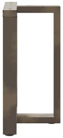 Pés de mesa de jantar em forma de T, 2 peças, preto, 50x35x(72-73) cm,
