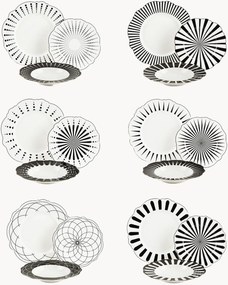 Conjunto de loiça em New Bone China Alice, 6 pessoas, conjunto de 18