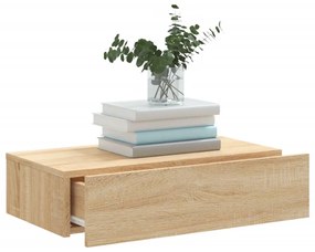 Móvel de TV com luzes LED 60x35x15,5 cm carvalho sonoma