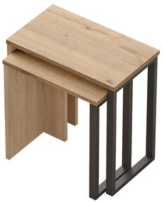 Mesas de Apoio ON7 – Nogueira – 51x52,8x29,5 cm / 44,5x47,8x24,5 cm