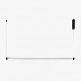 Candeeiro De Teto Linear Led De Metal (120 Cm) Cornelia Preto - Sklum