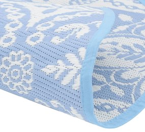Tapete de exterior Ø120 cm ARAKIL PP azul-bebé