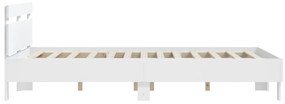 Estrutura cama c/ cabeceira 140x200 cm derivados madeira branco