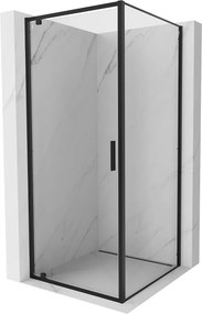 Mexen Exo-BR cabine de duche pivotante 100 x 100 cm, transparente, preta - 8181-100-100-70-00