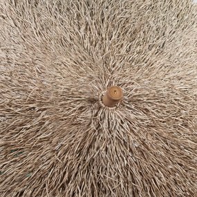 Guarda-sol de bambu com cobertura em folhas de bananeira 210 cm