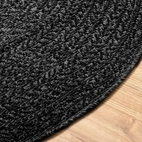 Tapete ZIZUR antracite Ø 200 cm aspeto juta interior exterior