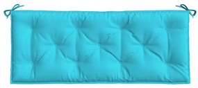 Almofadões p/ banco de jardim 2 pcs 120x50x7 cm tecido turquesa