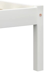 Estrutura de cama 100x200 cm madeira pinho maciço branco