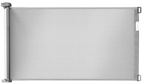 Rede de Segurança Infantil Vedação Retráctil Fácil Abrir e Fechar para Corredor de Corrimãos de Entrada e Escadas 146 x 86 cm Cinza