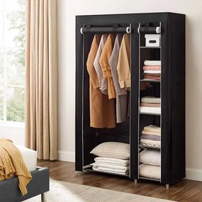 Guarda Roupa de tecido 175 x 110 cm preto