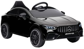 AIYAPLAY Carro Elétrico para Crianças Carro Mercedes AMG CLA 45 com Bateria 12V Faróis LED Buzina e Música 110x61x45 cm Preto