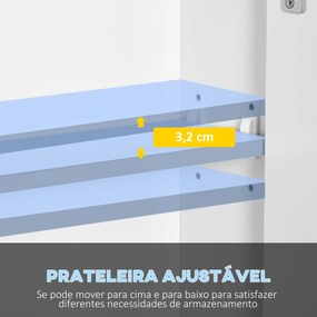 Armário Casa de Banho com Espelho e Luzes LED Armário com Espelho Casa de Banho com Prateleiras Ajustáveis e USB 90x15x75 cm Branco