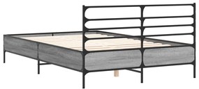 Estrutura de cama 135x190 cm derivados de madeira/metal