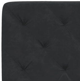 Cama com colchão 160x200 cm veludo preto