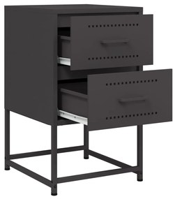 Mesa de cabeceira 36x39x60,5 cm aço preto