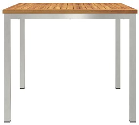 Mesa de Jantar Externa 90x90x74.5 cm Madeira Sólida de Acácia