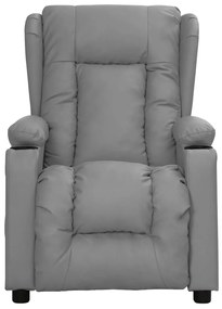 Poltrona elevatória couro artificial cinzento