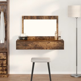 vidaXL Mesa de Maquilhagem Suspensa Carvalho Fumado 100x40x70 cm