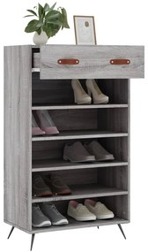 Sapateira 60x35x105 cm derivados de madeira cinzento sonoma