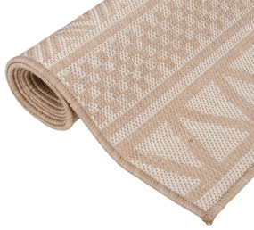 Tapete de tecido plano p/ exterior 160x230 cm riscas castanhas
