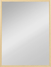 HOMCOM Espelho de parede retangular 80 x 60 cm, moldura em madeira natural, ideal para banheiro, sala ou quarto | Aosom Portugal