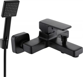 Mexen Cetus R45 bateria de banho com conjunto de chuveiro, preta - 74433R45-70