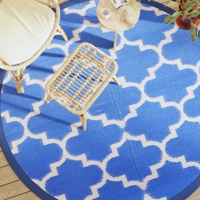 Tapete de exterior Ø200 cm ARAKIL PP Azul