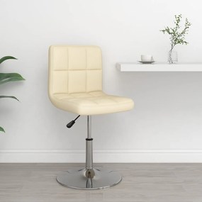 vidaXL Banco de bar couro artificial cor creme