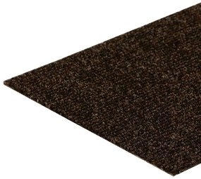 Tapetes de escada adesivos 30 pcs 76x20 cm retangular castanho