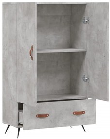 Aparador alto 69,5x31x115 cm derivados de madeira cinza-cimento