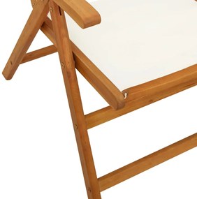 7 pcs conjunto jantar jardim tecido/madeira maciça branco nata