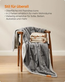 Manta para cães 229 x 203 cm (C x L), adequada para pessoas e cães de tamanho extragrande cinzento
