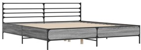 Estrutura de cama 200x200 cm derivados madeira/metal