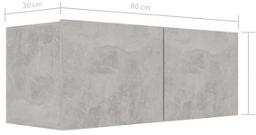 8 pcs conjunto de móveis TV derivados madeira cinzento cimento