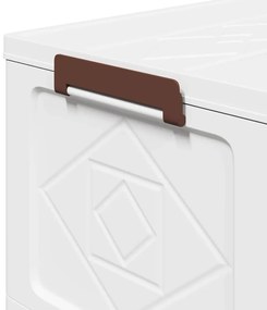 Caixa de arrumação empilhável com rodas 75 L 64x40x41 cm