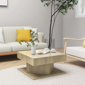 vidaXL Mesa de centro 57x57x30 cm derivados de madeira carvalho sonoma