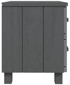 Mesas cabeceira HAMAR 2pcs 40x35x44,5 pinho maciço cinza-escuro
