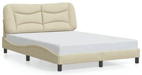 Estrutura de cama com LED sem colchão 140x200 cm tecido