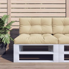 vidaXL Almofadão para sofá de paletes 80x40x12 cm tecido bege