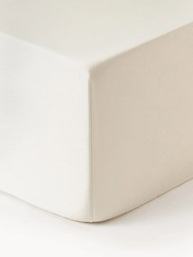 Lençol com elástico em cetim de algodão para cama de casal Premium